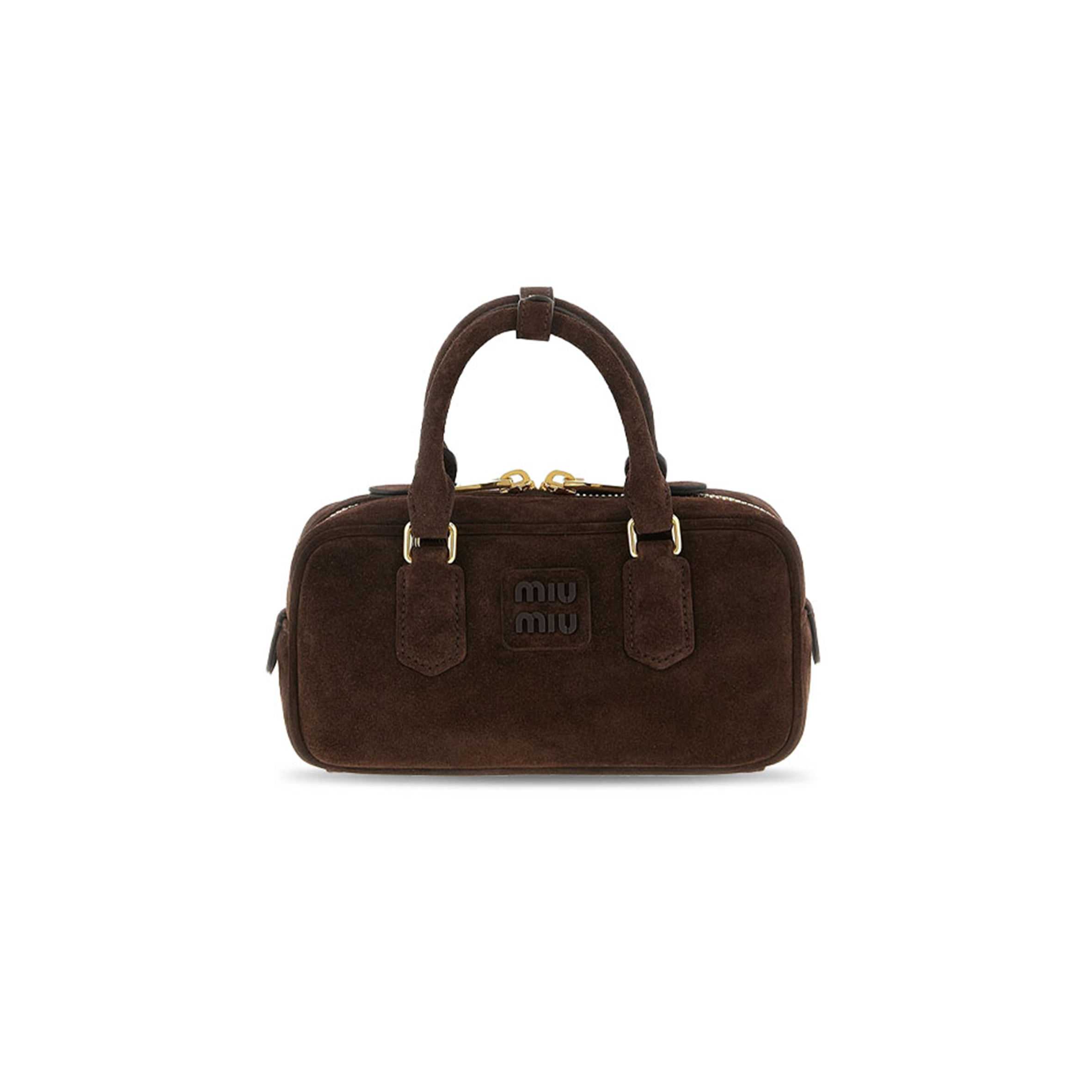 MIU MIU BAULETTO CAMOSCIO PADDED HANDBAG 5BB142 (22*10.5*7.5cm)